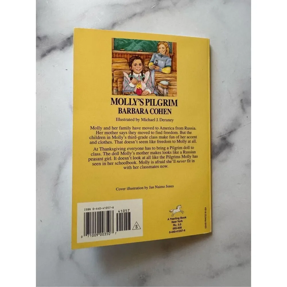 Molly’s Pilgrim Cohen paperback children 5th grade book pioneer American fiction